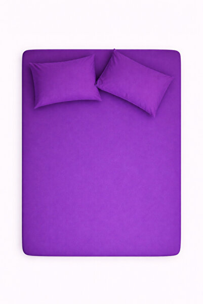 İQON Double Flat Sheet + Pillowcases (2 Pieces) Purple