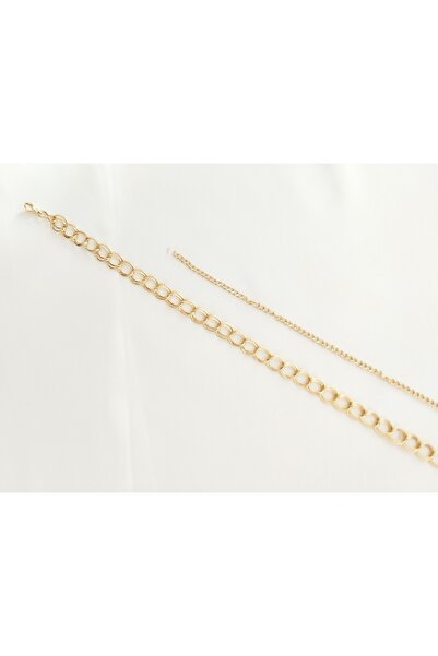 Rasa Classic Double Ring Detailed Elegant Waist Belt