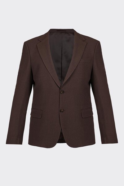 White Stone Kahverengi Kapak Cepli Smart Casual Ceket