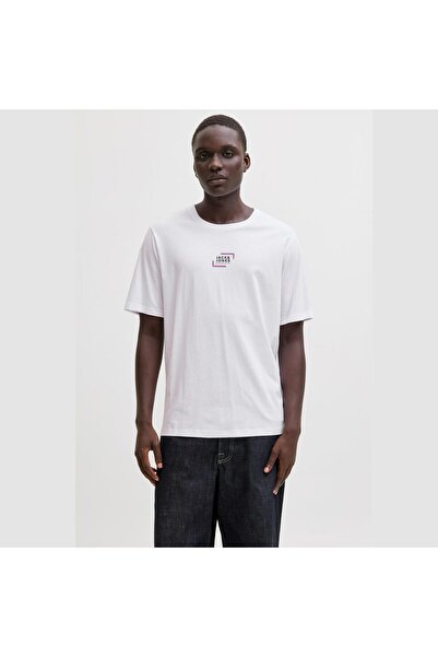 Jack & Jones Graphic Men's White T-Shirt (12268415-W)