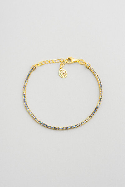 So CHIC... Gökkuşağı Dansı 18 Ayar Sarı Altın Kaplama 19 Cm Su Yolu Bileklik