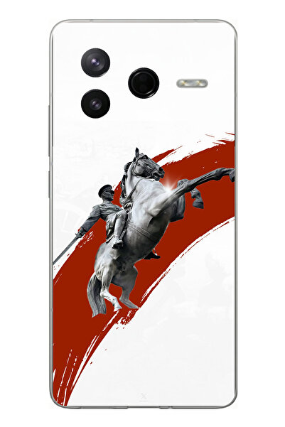 TechTree حافظة سيليكون متوافقة مع Poco F7 Pro بتصميم حصان راقد وتفاصيل أتاتور...