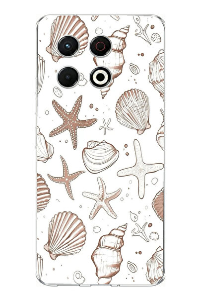 TechTree حافظة سيليكون مطبوع متوافقة مع هاتف Tecno Spark 30 Pro مع نجم البحر ...