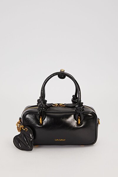 Levidor Black Knot Strap Detailed Handbag