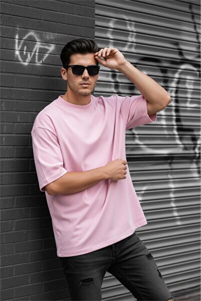 Oksit Benriy Men's Oversized Basic Crew Neck Cotton T-Shirt Relaxed Fit Unise...