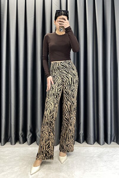 Secret بنطلون بنمط عادي - أسود/لون الجمل أسود - لون الجمل