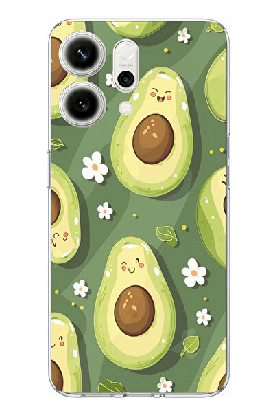 TechTree حافظة سيليكون متوافقة مع هاتف اوبو رينو 14 5G باللون الأخضر اللطيف و...