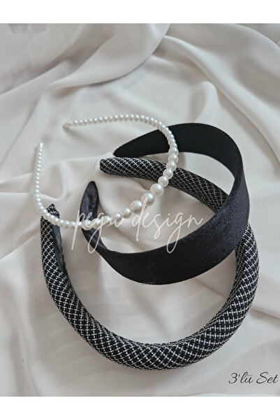 pegu baby collection Set of 3 Wide Velvet, Padded Crown and Rowed Pearl Crown...