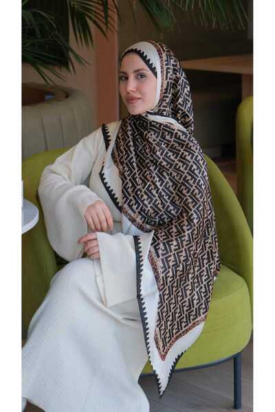 tomrisboutique شال حريري فاخر من الفوال، حجاب، وشاح، شال بنمط F، مقاس 70 × 18...