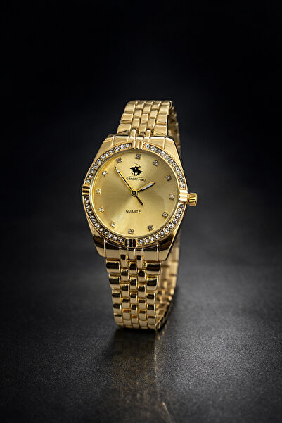 G Sport POLO Luxury Stone Detailed Women's Wristwatch