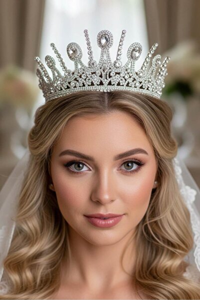 TAKIŞTIR Στέμμα νυφικού/χέννας/αρραβώνα/χρηματοκιβωτίου με πέτρες ζιργκόν