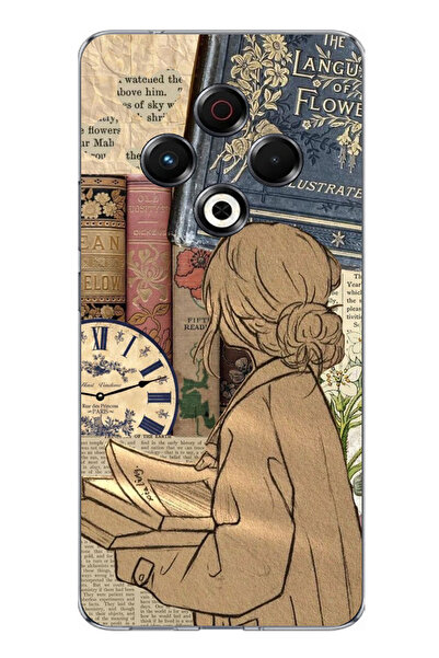 TechTree حافظة سيليكون مطبوع متوافقة مع تكنو سبارك 30 بتصميم نسائي على طراز ا...