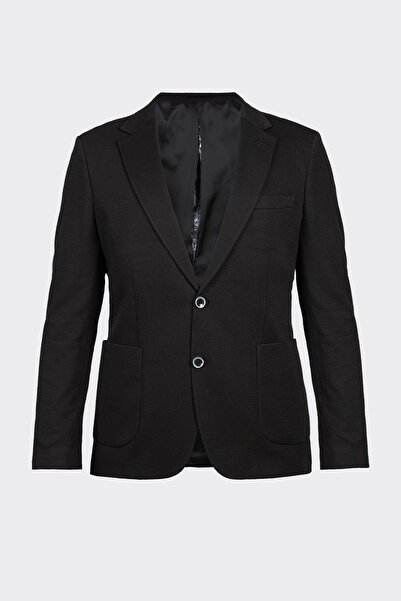 White Stone Black casual Slim Fit bi-stretch jacket
