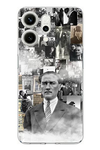 TechTree Oppo Reno 14 5g Compatible Mustafa Kemal Atatürk Collage Printed Sil...