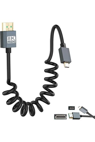The Bros 8K Micro HDMI to HDMI Cable, Ultra HD High Speed HDMI to Micro HDMI ...