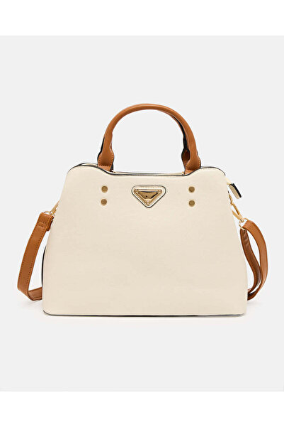 REDTAG Women Beige Embellished Day Bag