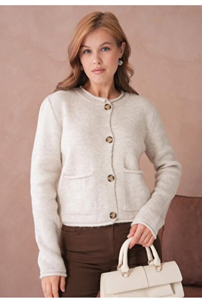fuşyha butik Buttoned Pocket Knitwear Cardigan