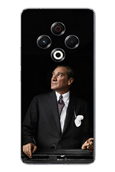 TechTree Tecno Spark 30 Compatible Ufka Bakan Lider Atatürk Printed Silicone ...