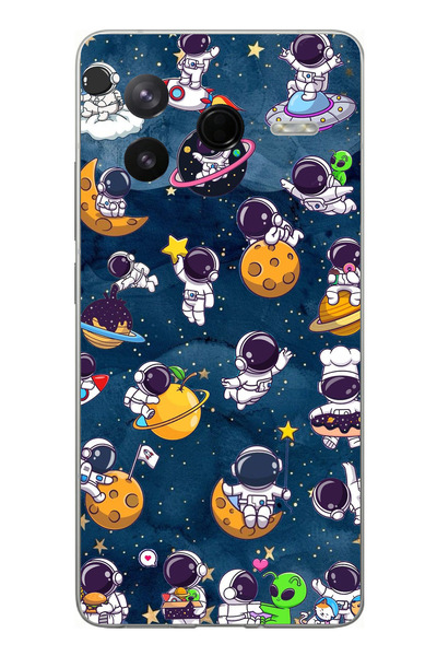 TechTree حافظة سيليكون متوافقة مع Poco F7 Pro Little Astronauts In Space مطبوع