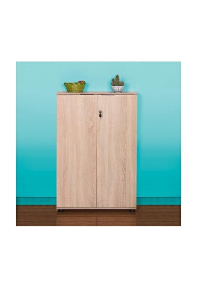 Adore Adore Bookcase, Rio, 2 doors with lock, Oak, RKT-332-SN-1, 72 x 109 x 3...