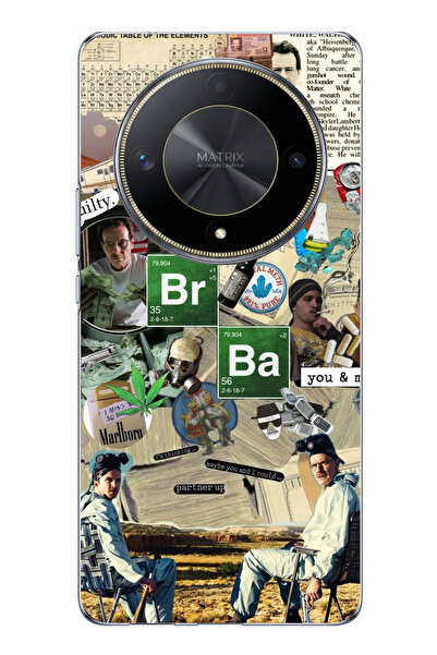 TechTree حافظة سيليكون متوافقة مع Honor X9B من Breaking Bad Collage مطبوع