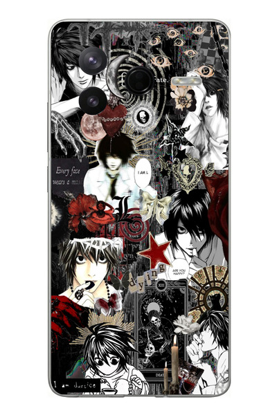 TechTree Poco F7 Pro Compatible Death Note Collage Design Printed Silicone Case