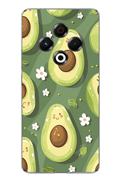 TechTree حافظة سيليكون متوافقة مع هاتف Tecno Spark 30 باللون الأخضر اللطيف وا...