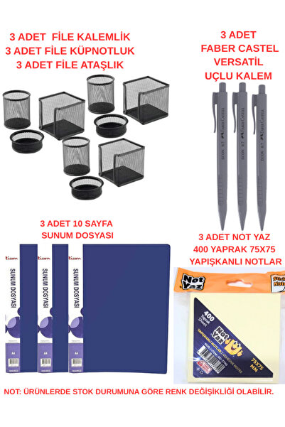 Dağtaş Kırtasiye 3 Kişilik 72 Parça Ofis Seti / Masaüstü Kırtasiye ve Ofis Düzenleme Seti