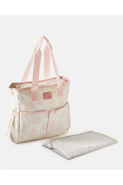 REDTAG Pink And White Diaper Bag With Changing Mat (2 Piece)