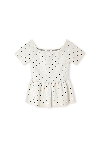 İpekyol Polka Dot Pattern Peplum Knitwear