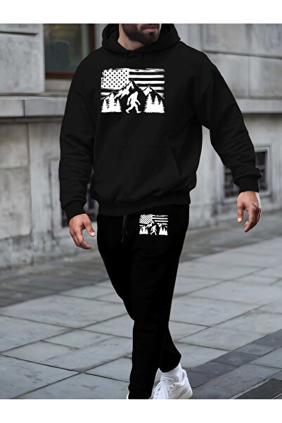 ELAN WEAR Printed Unisex Tracksuit Set Relaxed Fit