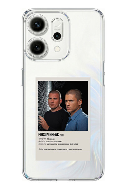 TechTree حافظة سيليكون مطبوع متوافقة مع هاتف اوبو رينو 14 5G بتصميم Prison Break