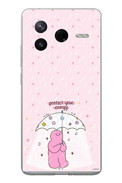 TechTree حافظة سيليكون متوافقة مع Poco F7 Pro بتصميم مطبوع لحماية طاقتك