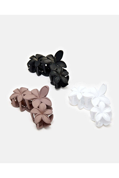 REDTAG Women Assorted Floral Hair Claw Set (Pack of 3)