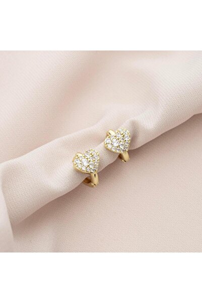 Zuum XUPING ÖZEL SERİ 14K KALP DETAY ÇOCUK ÇELİK KÜPE