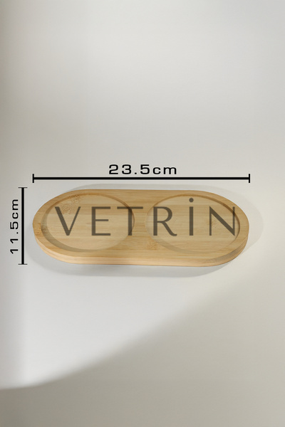 VETRİN Bambu 2 Bölmeli Yağdanlık Standı