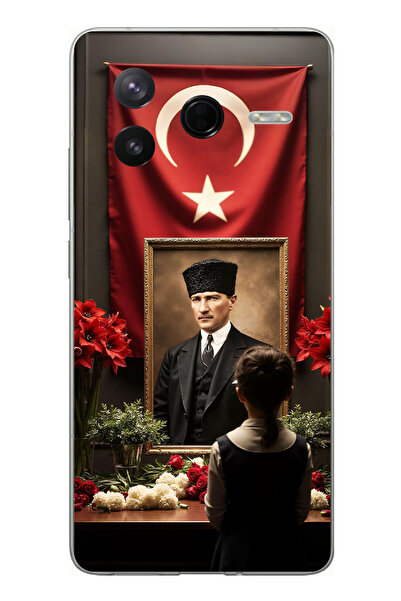 TechTree Poco F7 Pro Compatible Ataturk Turkish Flag Table Printed Silicone Case