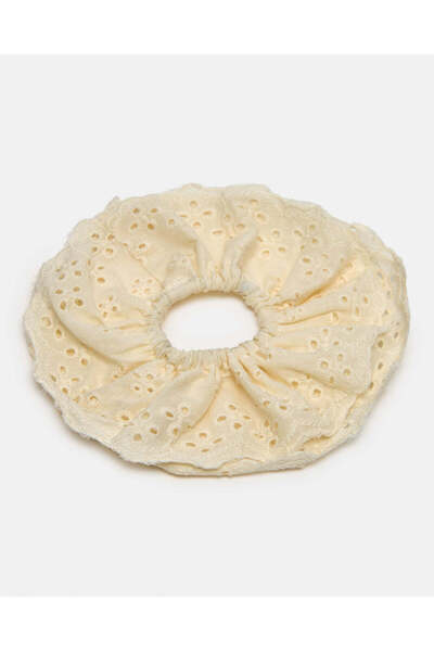 REDTAG Women White Embellished Scrunchie