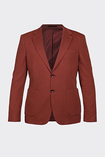 White Stone Burgundy casual Slim Fit bi-stretch jacket