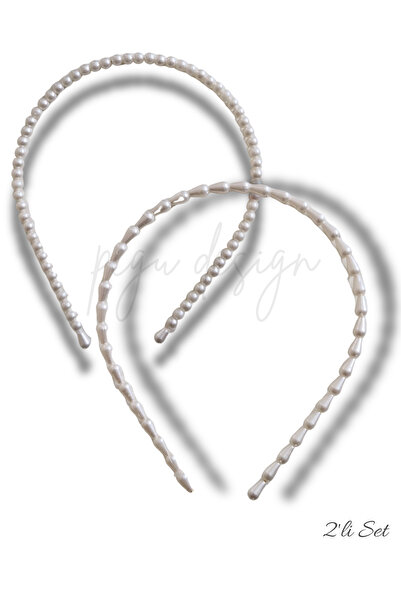 pegu baby collection ΣΕΤ 2 ΤΕΜΑΧΙΩΝ ΣΕΙΡΑ ΠΕΡΛΕΣ ΚΟΡΩΝΑ, ΓΙΑ ΝΥΦΗ, ΕΚΚΛΗΣΙΑΣΤ...