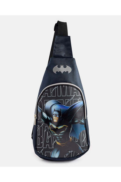 REDTAG Boys Black Printed Batman Sling Bag