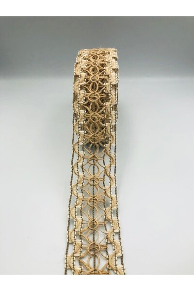 DUCK HOBY 5 Meters Decorative Jute Ribbon, 4 Cm, Jute Ribbon, Straw Ribbon, W...