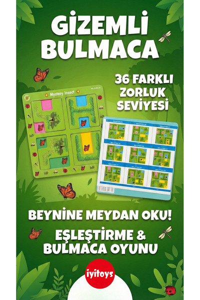 iyitoys Gizemli Bulmaca Eğitici Ahşap Puzzle - 36 Zorluk Seviyesi - Kaliteli ...