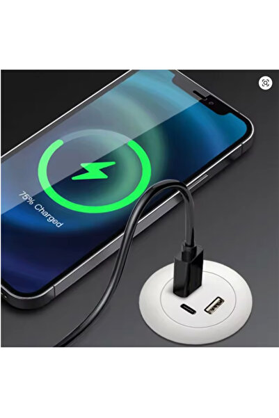 MELKO Gömülü Mobilya USB & Type-C Şarj Modülü