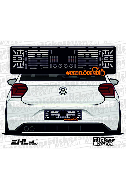 Sticker Works Pay on the Spot Takmatik Car License Plate Holder