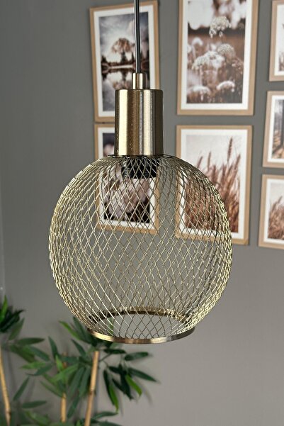 Bamyum Vedro Eskitme Metal Tel Örgü Kalın Eskitme Fener Başlık Tekli Rustik E...