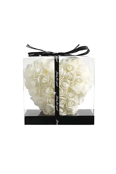 Flashmarket Inima trandafiri sapun în cutie cadou – aranjament elegant 15×14 cm