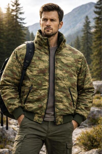 SINGLE SWORD Camouflage Lightweight Men's Pilot Jacket with Detachable Sleeves