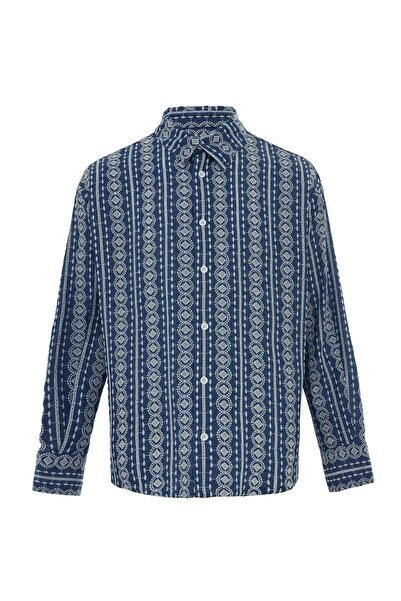 MORREZ Azure Nakışlı Gömlek