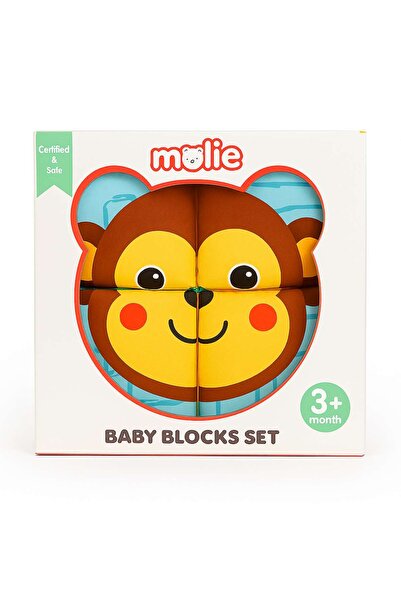 BUDİZZZ Set of 4 Developmental Plush Cubes for Babies |   Sensory Toy